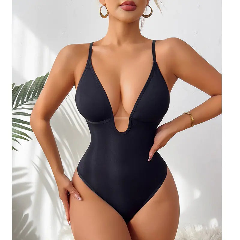 Deep V Shapewear Bodysuit