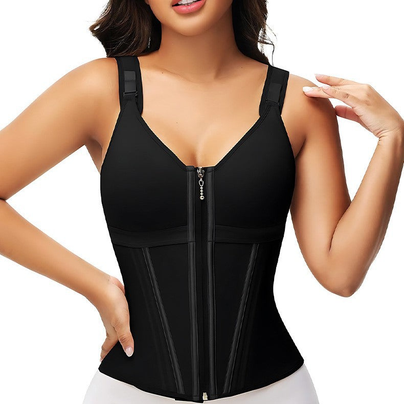 Body Shaping Belly Shaping Vest Top With Bra One-piece Mesh Belly Shaping Waist Shaping Clothes For Women