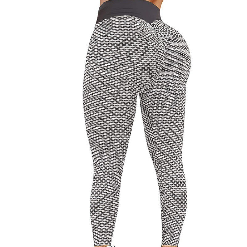 Honeycomb Pants High Waist Yoga Pants Peach Hip Sports Pants Fitness Pants Sportswear Fitness Pants