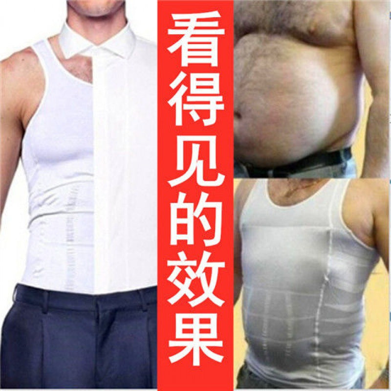Waist-shaping Men's Belly-reducing Vest Stereotyped Tunic Top Fat Invisible Shapewear To Reduce Beer Belly Shapewear Wholesale