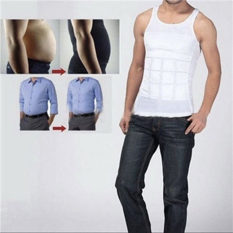 Waist-shaping Men's Belly-reducing Vest Stereotyped Tunic Top Fat Invisible Shapewear To Reduce Beer Belly Shapewear Wholesale