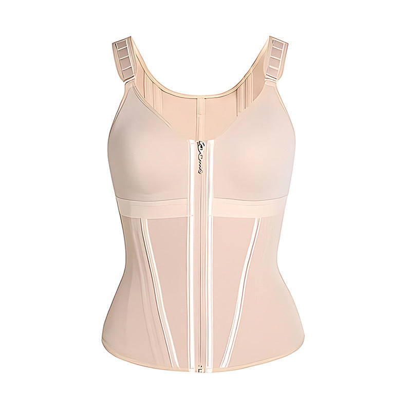 Body Shaping Belly Shaping Vest Top With Bra One-piece Mesh Belly Shaping Waist Shaping Clothes For Women