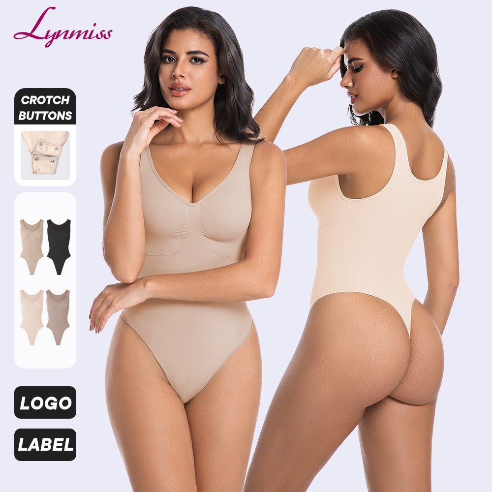 All-In-One Seamless Bodysuit, Tummy Control Shapewear, Seamless Butt-Lifting Thong Shapewear
